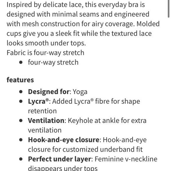 Lululemon Awake to Lace Bra (32B) - Picture 6 of 6